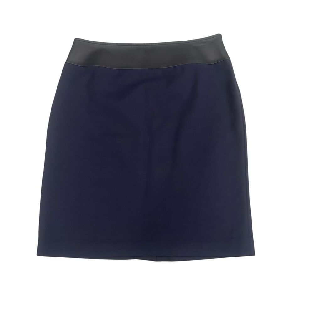 St John Skirt Womens 6 Leather Waist Trim Classic Work Wear Career Office
